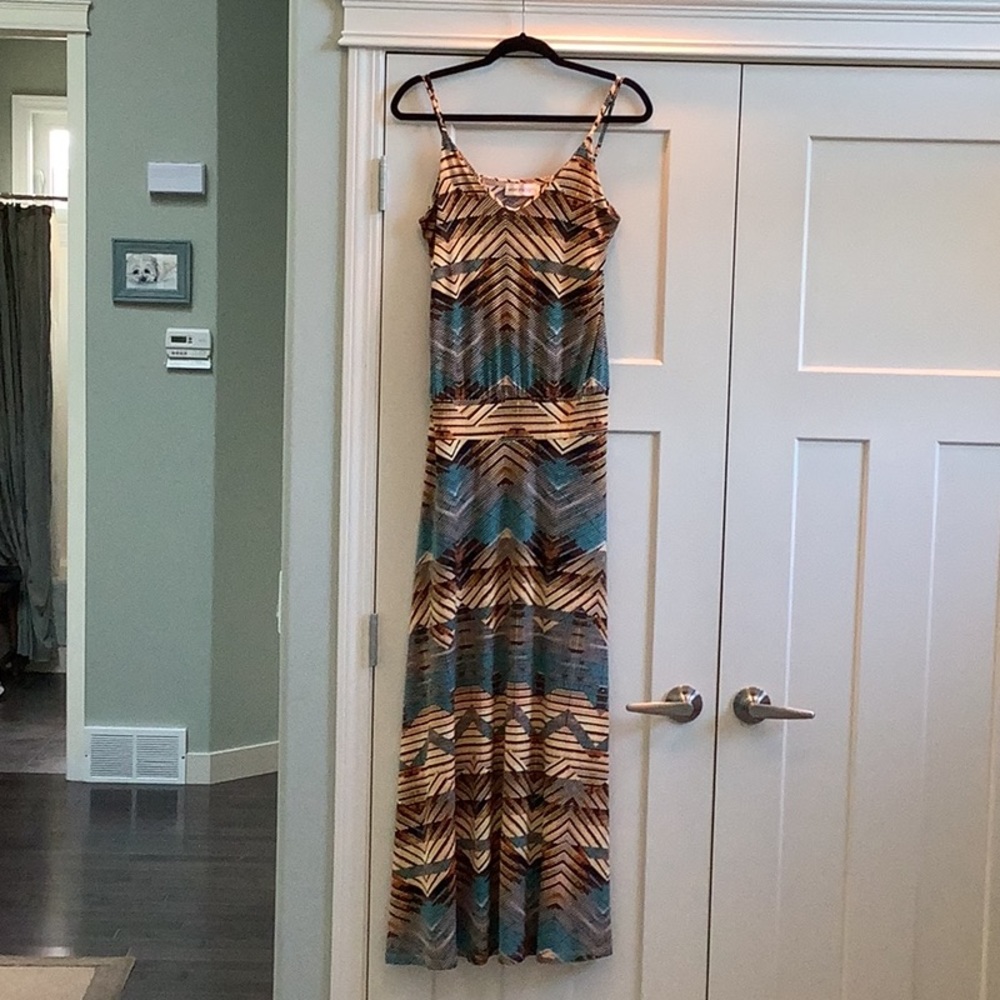 Luxuriously silky soft Veronica M Maxi Sundress fits like size LG